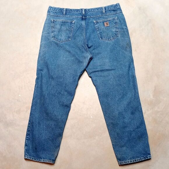 *READ* Carhartt Flannel Lined Relaxed Fit Work Jeans - Size 44x32 (Fits 44x31) - Picture 6 of 12